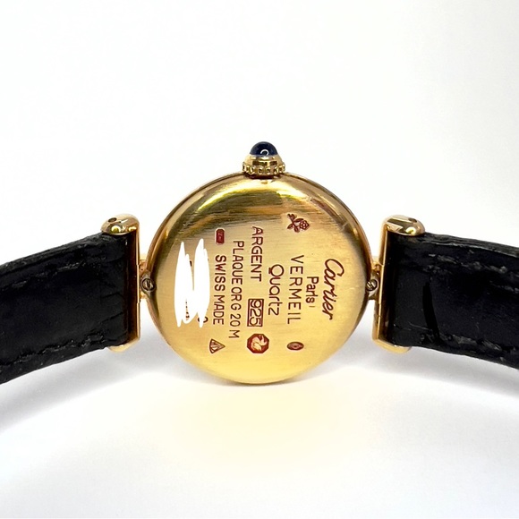 CARTIER VERMEIL COLISEE Quartz 24mm GP Silver .87TCW DIAMONDS & Red Rubies Watch main image 6